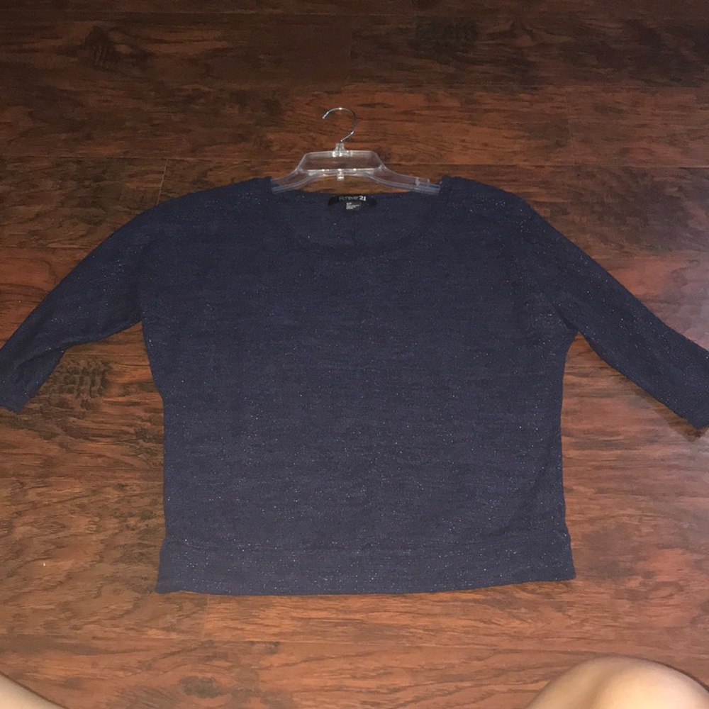 Navy blue sparkly top.